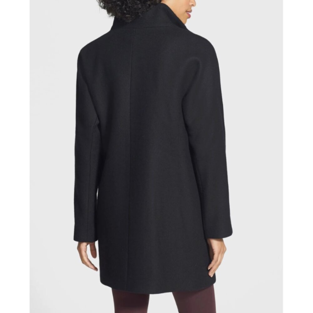 NWT VINCE CAMUTO Womens Black Wool Blend Cocoon Coat Sz XL - Picture 2 of 8